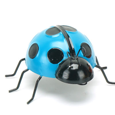 Small Metal Ladybird Garden Ornaments Artistic Metal Ladybug Wall Decor