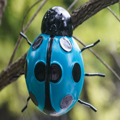Small Metal Ladybird Garden Ornaments Artistic Metal Ladybug Wall Decor