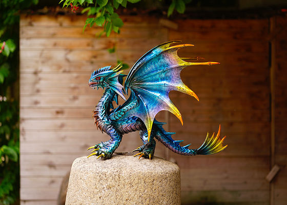 ODM Metal Dragon Animal Garden Ornament Rustproof Multiple Design