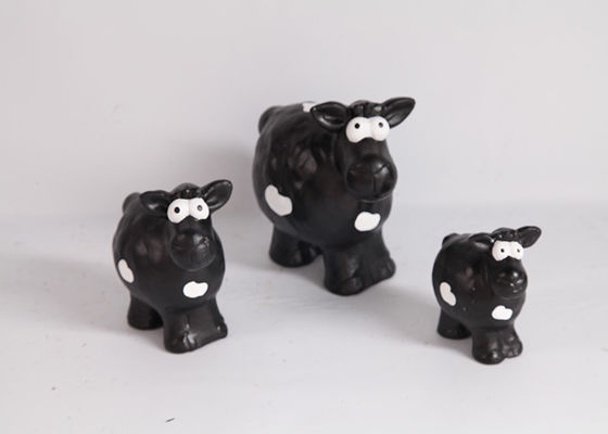 Handmade Ceramic Pottery Sheep Garden Ornaments In Different Sizes